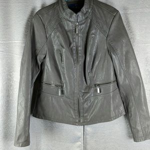 Apt. 9 *M* Super Soft Grey Faux Leather Jacke NWOT